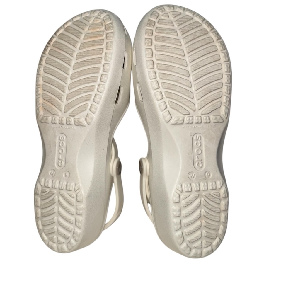Crocs Karin Mary Jane White Size 9 - Picture 5 of 6